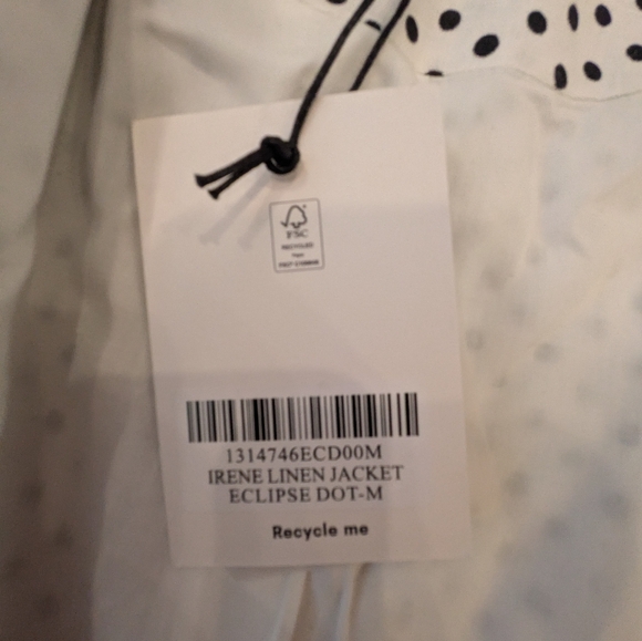 Reformation Polka Dot Irene Linen Jacket And Aubrey Dress Size M - Picture 6 of 10